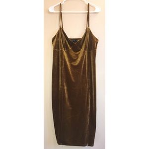 Gold Velvet Dress
